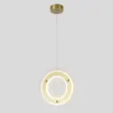 Светильник подвесной светодиодный Crystal Lux Diego sp25w brass 1581_225 нейтральный белый свет цвет латунь