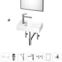 Мини-раковина для ванной или туалета Wellsee WC Area 202011901 комплект для санузла