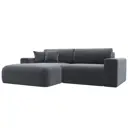 Диван Лига Диванов Лига-036 121378L 253x84x165 см велюр цвет серый