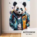 Фотообои бумажные 3D Postermarket Стильная панда WM-517 119x180 см