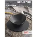Тарелка глубокая 16 см Салатник треугольный ROCK BLACK 16см Domenik Фарфор цвет черный