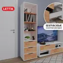 Стеллаж деревянный Letta 48x180x40 см нагрузка до 5 кг лдсп цвет белый и дуб крафт золотой