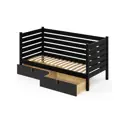 Тахта Solarius ортопедическое основание высокие бортики 90x101x180 см сосна цвет черный