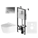 Комплект инсталляция с унитазом Damixa DX77.IS30251.1700_7214 цвет белый