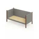 Кровать Solarius Тахта сплошное основание svetser80-160temd-full 90 x 101 x 170 см дерево цвет светло-серый, темный дуб
