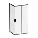 Душевой уголок Am.pm Gem W90G-403-100280-BT угол 80x100см черный профиль эффект стекла без покрытия