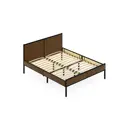 Кровать Solarius kr120loft-obiv-rs9-black-orto Кровать Лофт орто 125 x 90 x 206 см дсп цвет коричневый/черный