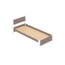 Кровать Solarius Мишка сплошное основание 90 x 80 x 200 см дерево цвет мокко мусс;белый