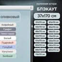 Рулонная штора Эскар блэкаут LUX 37x170 см цвет оливковый