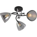 Люстра потолочная Reluce Нет 01525-0.3-03 bk+cr 3 лампа 9 м² цвет черный