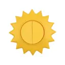 Выключатель встраиваемый Kranz Happy Солнце KR-78-0618 2 клавиши цвет желтый