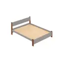 Кровать Solarius Мишка сплошное основание 130x80x210см дерево цвет светло-серый/темный дуб