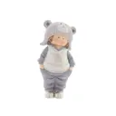 Новогодняя фигурка Мальчик медведь 5x11x6 см песочный