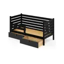Кровать Solarius Det-spin90-180onix-full-2yash 100 x 101 x 190 см сосна цвет черный