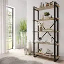 Стеллаж с полками Лофт A1 home 5 полок 90x180x31 см металл цвет дуб сонома