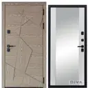 Входная дверь Diva 97/1 205x96см правый цвет Д15 белый софт/дуб натуральный с зеркалом
