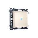 Выключатель проходной встраиваемый Ambrella volt Альфа MA302040 1 клавиша с подсветкой 10000K цвет бежевый глянец