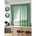 Тюль Comfy way Базовая комплектация CW786013 на шторной ленте 160x150 см цвет зеленый
