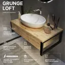 Тумба под раковину подвесная в ванную 1Marka GRUNGE LOFT 80 см цвет дуб Вотан