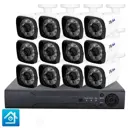 Комплект для видеонаблюдения AHD PS-link 12 камер для улицы 2Мп цвет белый