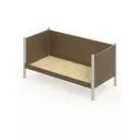 Кровать Solarius Тахта сплошное основание kor100-160plat-full 110 x 101 x 170 см дерево цвет коричневый, платиновый