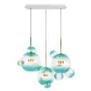 Светильник подвесной светодиодный Loft It Bolle 2027-s3 blue 6.5 м² теплый белый (желтый) свет цвет золото/прозрачный/голубой