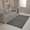 Ковер Фризе Ирис 186 100x300 см Полиэстер Гранит черный
