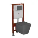 Комплект инсталляция и унитаз BAUEDGE E458103-E00121-BS0001-HQ2-DG цвет чаши Серый/серебристый