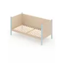 Кровать Solarius Тахта орто основание tahta-obiv-spin-beg80-170gol-orto 90 x 101 x 180 см дерево цвет бежевый/голубой