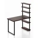 Стол Solarius loft 5 полок столешница 40 мм 60x145x90 см черные металлические ножки сосна цвет венге