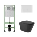 Комплект инсталляция с унитазом Alentori ALS.SIS1102.WHC0140 цвет черный