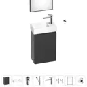 Тумба с раковиной подвесная Wellsee WC Area 20216922R для ванной