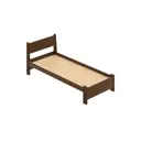 Кровать Solarius Мишка сплошное основание mkr-obiv-rs9-ven100-190-full 110 x 80 x 200 см дерево цвет коричневый/венге