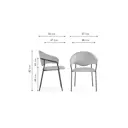 Стул Woodville 483863 48x82x56 см велюр цвет голубой