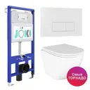 Комплект инсталляция с унитазом Joki JKS110011018WM цвет белый