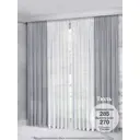 Тюль Colore caldo 6033-1/СерыйБелыйКлетка на шторной ленте 250x570 см цвет серый / серебристый
