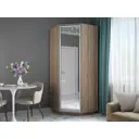 Шкаф распашной МК Е1 Экспресс 90x240x50 см ЛДСП цвет белый/сонома