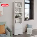 Стеллаж деревянный Letta 50x183x22.4 см нагрузка до 5 кг лдсп цвет белый