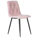 Кухонный стул Dobrin Chilly rombo a006 46x46x55 см велюр цвет розовый/черный