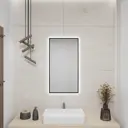 Зеркало для ванной Alumirror 8040свет 8040чер6000к с подсветкой 40x80см