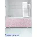 Экран под ванну Siriusline 150 см пластиковый профиль цвет Розовый мрамор