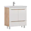 Тумба с раковиной напольная Vigo Grani 286 дуб золотой 80 см цвет дуб золотой