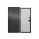 Входная дверь Unicorn Loft правый 205x86см цвет антрацит букле/эмаль белоснежная