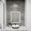 Зеркало со встроенной подсветкой One mirror 7070бсх 70x70 см
