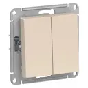 Выключатель встраиваемый Systeme electric AtlasDesign ATN000217 2 клавиши цвет бежевый 2 шт.
