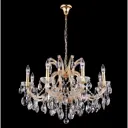Люстра подвесная Crystal Lux 308_2011 8 ламп 16 м² цвет золото