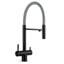 Смеситель для кухни Wasser zimmer ZM-2010Q гибкий излив 21 см цвет серый, черный