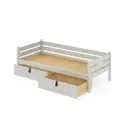 Тахта односпальная Solarius сплошное основание с 2 выкатными ящиками 110x63x210 см сосна цвет платиновый