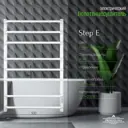 Полотенцесушитель электрический Primoclima Step E White 150x800 мм 134 Вт с терморегулятором лесенка цвет белый матовый