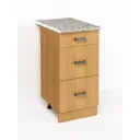 Напольный шкаф Кухонный модуль напольный Regent style 3ящ/400 40x82.8x60 см ЛДСП цвет ольха